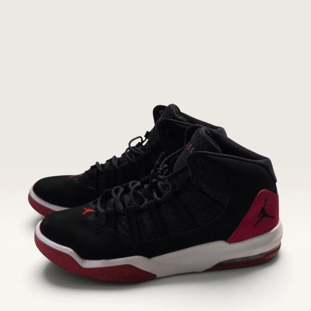 Jordan Max Aura 4 Mens Basketball Shoes Black University Red No Insole Size 12